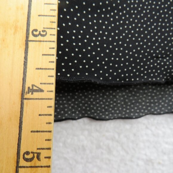 Lane Bryant Dress Womens 18/20 Black Floral A-Line Polka Dot Trim Stretch - Picture 8 of 8